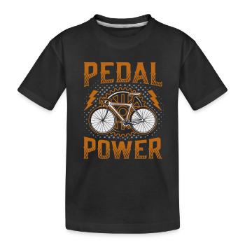 Pedal Power Anti Ebike Vélo Cyclisme - T-shirt bio Premium Enfant - noir - Devant