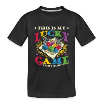 This Is My Lucky Brettspiel - Kinder Premium Bio T-Shirt - Schwarz - Vorne
