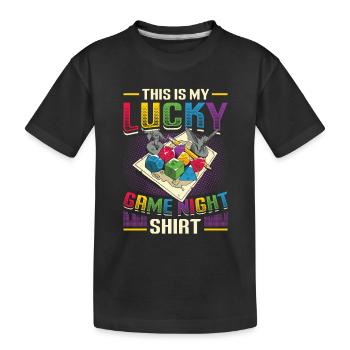 This Is My Lucky Brettspiel - Kinder Premium Bio T-Shirt - Schwarz - Vorne