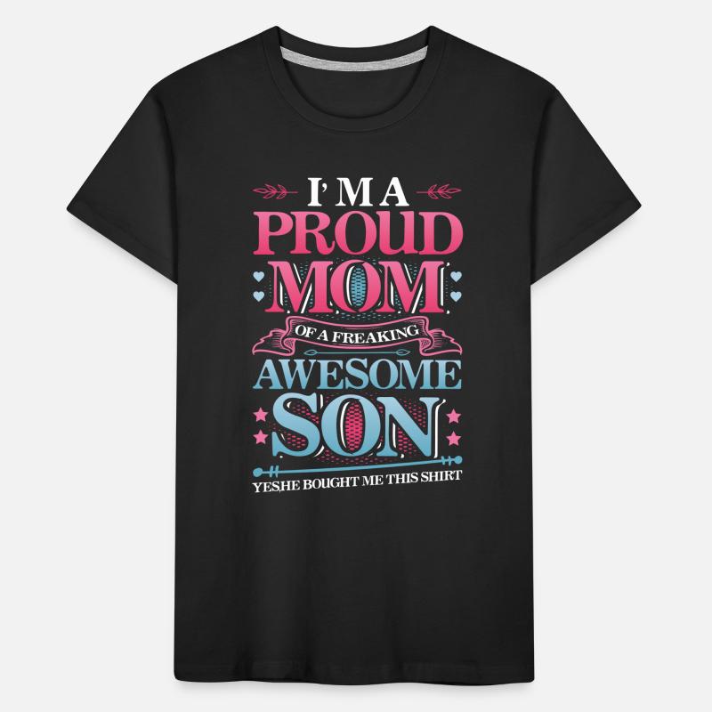Stolze Mutter Eines Freaking Awesome Son Kinder Premium Bio T-Shirt