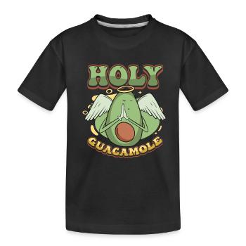 Sacred guacamole funny avocado - Kids' Premium Organic T-Shirt - black - Front