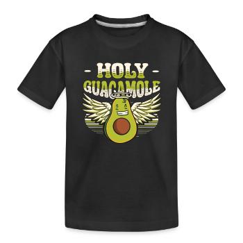 Sacred guacamole funny avocado - Kids' Premium Organic T-Shirt - black - Front