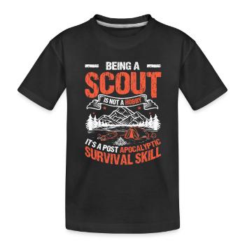 Est une compétence de survie post-apocalyptique Scouting - T-shirt bio Premium Enfant - noir - Devant