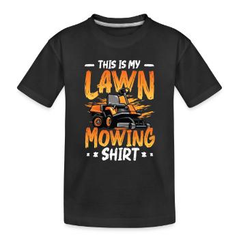 C’est ma tondeuse à gazon - T-shirt bio Premium Enfant - noir - Devant