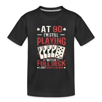Avec quatre-vingt-dix jeux, 90e anniversaire - T-shirt bio Premium Enfant - noir - Devant