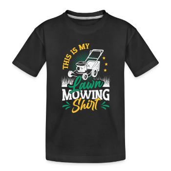 C’est ma tondeuse à gazon - T-shirt bio Premium Enfant - noir - Devant