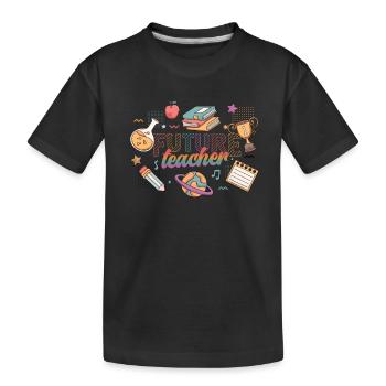 Future Teacher Costume for Kids - Kids' Premium Organic T-Shirt - black - Front