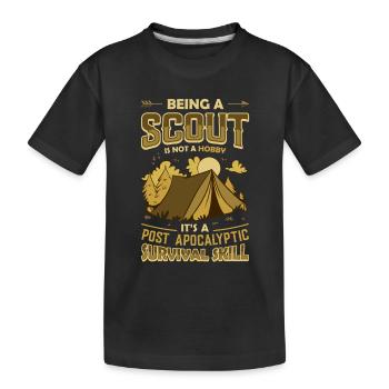Est une compétence de survie post-apocalyptique Scouting - T-shirt bio Premium Enfant - noir - Devant