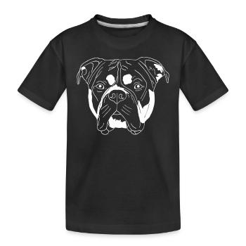 Alternativ Bulldogge - Kinder Premium Bio T-Shirt - Schwarz - Vorne