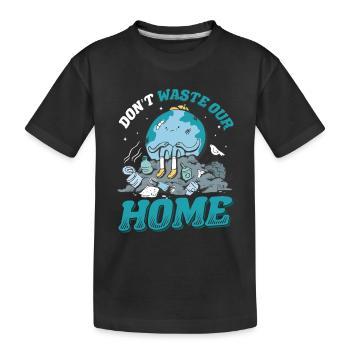 Laissez la terre respirer. Sensibilisation et changement climatique. - T-shirt bio Premium Enfant - noir - Devant