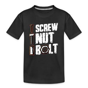 Mécanicien de boulon d’écrou à vis - T-shirt bio Premium Enfant - noir - Devant
