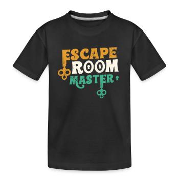 Escape Room Master Escape Room Birthday - Kids' Premium Organic T-Shirt - black - Front