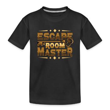Flucht RaumEscape Room Master Escape Room - Kinder Premium Bio T-Shirt - Schwarz - Vorne