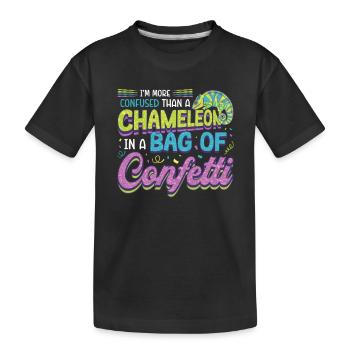 Verwirrter Als Ein Chamäleon - Kinder Premium Bio T-Shirt - Schwarz - Vorne