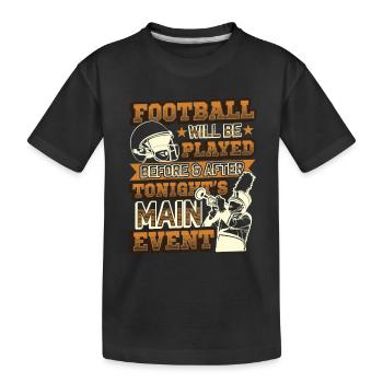 Fußball-Halbzeitshow Hauptveranstaltung - Kinder Premium Bio T-Shirt - Schwarz - Vorne