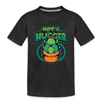 Pas de cactus étreint - T-shirt bio Premium Enfant - noir - Devant
