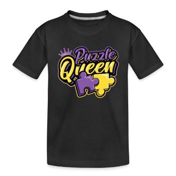 Puzzle Queen Jeu de puzzle - T-shirt bio Premium Enfant - noir - Devant