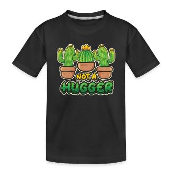 Pas de cactus étreint - T-shirt bio Premium Enfant - noir - Devant