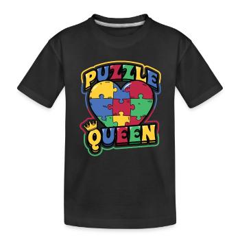 Puzzle Queen Jeu de puzzle - T-shirt bio Premium Enfant - noir - Devant