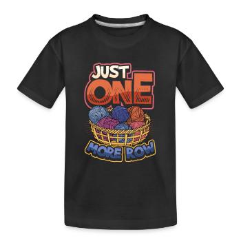 Il suffit de crocheter une rangée - T-shirt bio Premium Enfant - noir - Devant