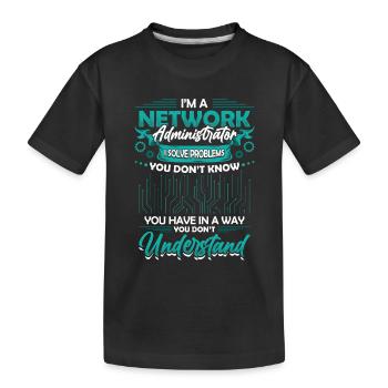 Résoudre les problèmes It-support Administrateur réseau - T-shirt bio Premium Enfant - noir - Devant