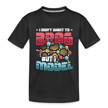 Modélisation physique Drôles d’amoureux de la physique - T-shirt bio Premium Enfant - noir - Devant
