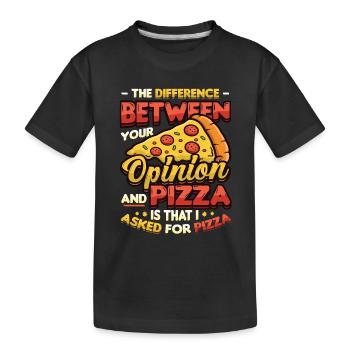 J’ai demandé une pizza. - T-shirt bio Premium Enfant - noir - Devant