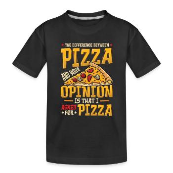 J’ai demandé une pizza. - T-shirt bio Premium Enfant - noir - Devant