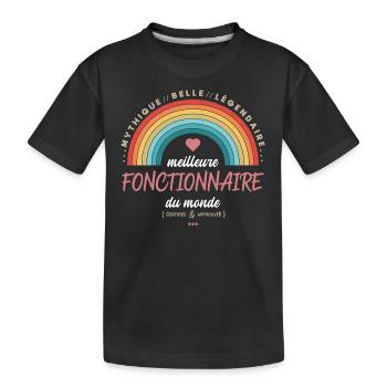 Meilleure fonctionnaire du monde - T-shirt bio Premium Enfant - noir - Devant