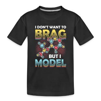 Modélisation physique, drôles d’amateurs de physique - T-shirt bio Premium Enfant - noir - Devant
