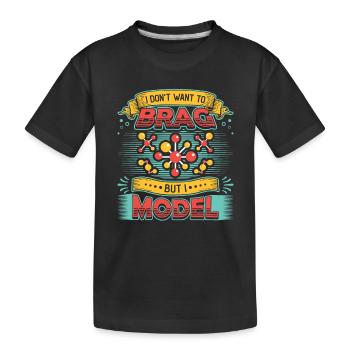 Modélisation physique, drôles d’amateurs de physique - T-shirt bio Premium Enfant - noir - Devant