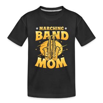 Marching Band Mom Saxophon Band Mom. - Kinder Premium Bio T-Shirt - Schwarz - Vorne