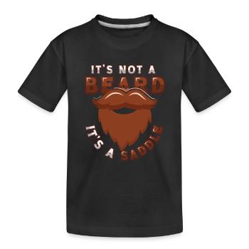 Ce n’est pas une barbe, c’est une selle d’hommes barbus - T-shirt bio Premium Enfant - noir - Devant