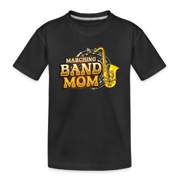Marching Band Mom Saxophon Band Mom. - Kinder Premium Bio T-Shirt - Schwarz - Vorne
