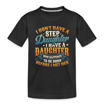 La fille est née par hasard. - T-shirt bio Premium Enfant - noir - Devant