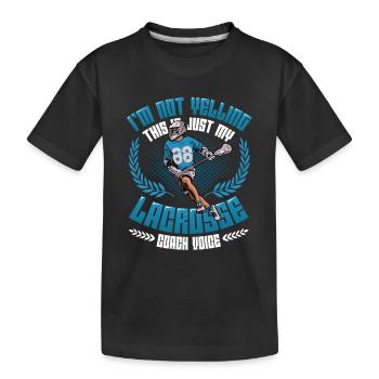 Nicht Schreien, Das Ist Meine Lacrosse - Kinder Premium Bio T-Shirt - Schwarz - Vorne