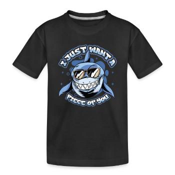 Je veux juste un morceau de toi, requin - T-shirt bio Premium Enfant - noir - Devant