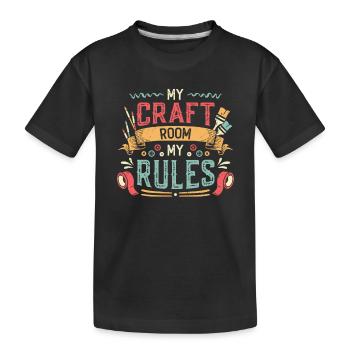 Ma chambre d’artisanat Mes règles Maman rusée - T-shirt bio Premium Enfant - noir - Devant