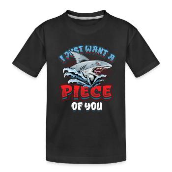 Je veux juste un morceau de toi, requin - T-shirt bio Premium Enfant - noir - Devant