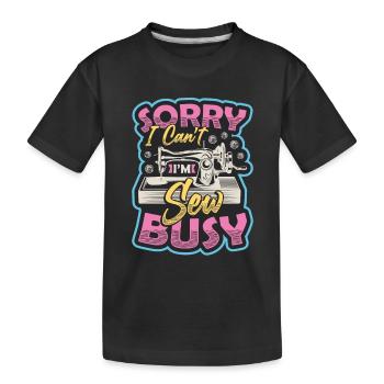Désolé, je n’arrive pas à coudre occupé - T-shirt bio Premium Enfant - noir - Devant