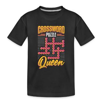 Mots croisés Queen Mots croisés Puzzle - T-shirt bio Premium Enfant - noir - Devant