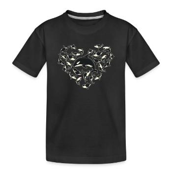 Walliebhaber, Orca.. - Kinder Premium Bio T-Shirt - Schwarz - Vorne