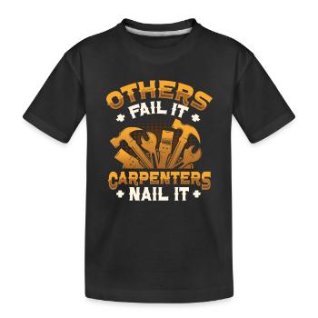 Autre fail, clouage de charpentier, travail du bois - T-shirt bio Premium Enfant - noir - Devant