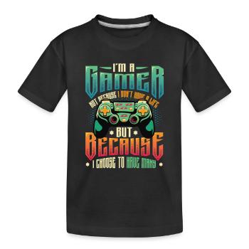 Les joueurs ont beaucoup de vies Jeux vidéo auxquels jouent les garçons - T-shirt bio Premium Enfant - noir - Devant