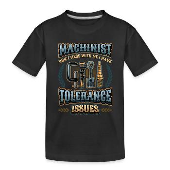 Les opérateurs de machines ont des problèmes de tolérance - T-shirt bio Premium Enfant - noir - Devant