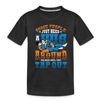 Umarmung Um Den Hals, Jiu Jitsu - Kinder Premium Bio T-Shirt - Schwarz - Vorne