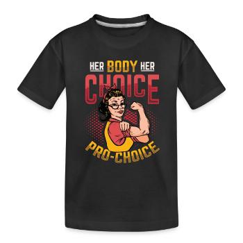 Son corps, son choix, Pro Choice, Droit des femmes - T-shirt bio Premium Enfant - noir - Devant