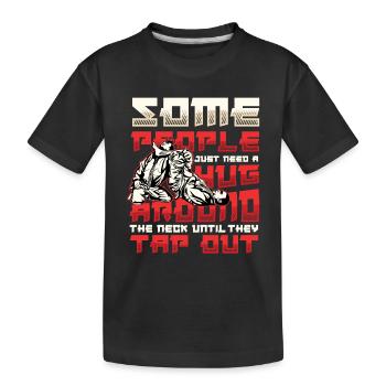 Umarmung Um Den Hals, Jiu Jitsu - Kinder Premium Bio T-Shirt - Schwarz - Vorne
