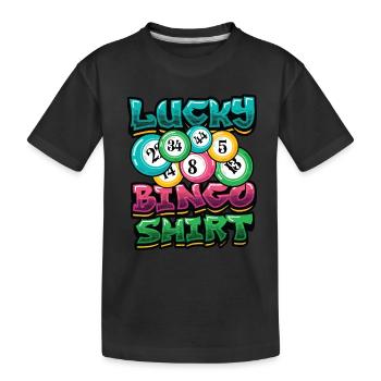 Lucky Bingo - Kids' Premium Organic T-Shirt - black - Front