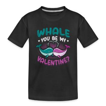 Whale You Be My Valentine Matching Couple - T-shirt bio Premium Enfant - noir - Devant